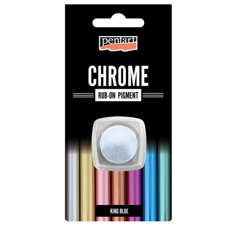KING BLUE Chrome Rub-On Pigment by Pentart 0.5g - Rustic Farmhouse Charm