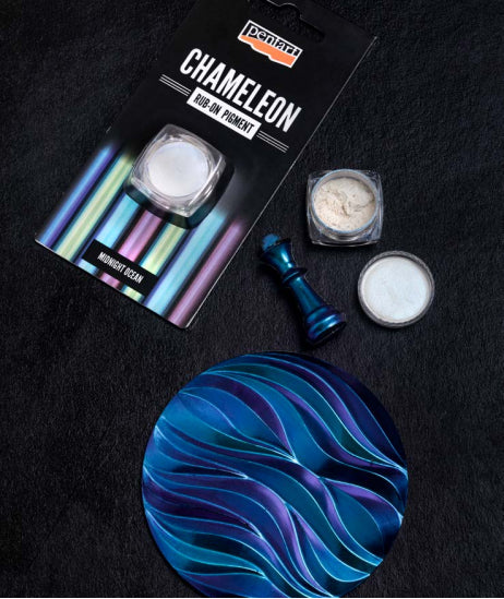 MIDNIGHT OCEAN Chameleon Rub-On Pigment by Pentart 0.5g - Rustic Farmhouse Charm