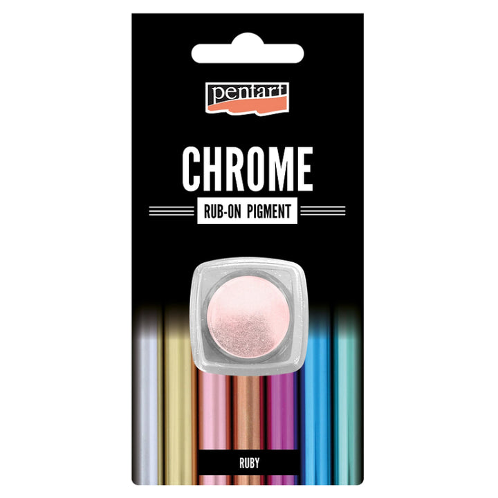RUBY Chrome Rub-On Pigment by Pentart 0.5g - Rustic Farmhouse Charm