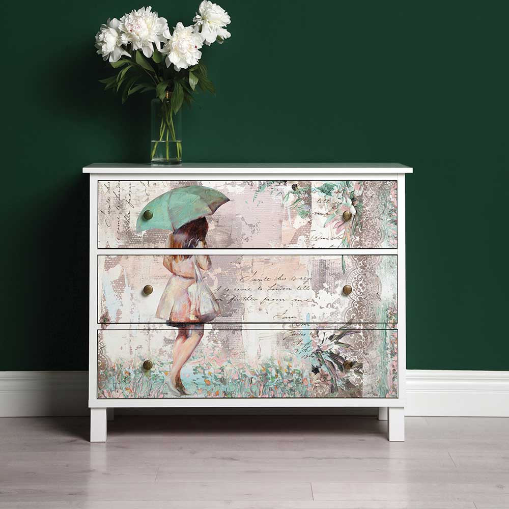 NEW! RAINY AFTERNOON Redesign A1 Decoupage Fibre Paper (59.44cm x 84.07cm) - Rustic Farmhouse Charm