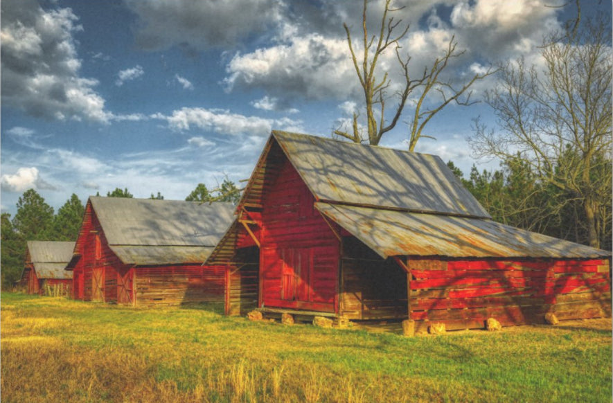 Decoupage Tissue Paper - Red Barns (50.8cm x 76.2cm) - Rustic Farmhouse Charm