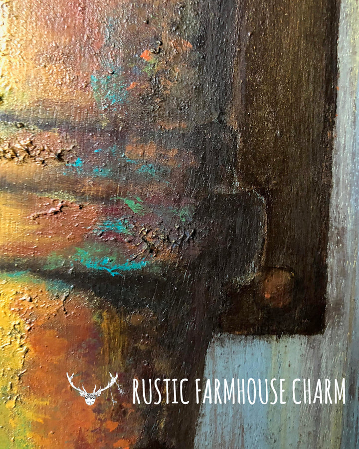 "Chip" the Robot Cabinet - Rustic Farmhouse Charm