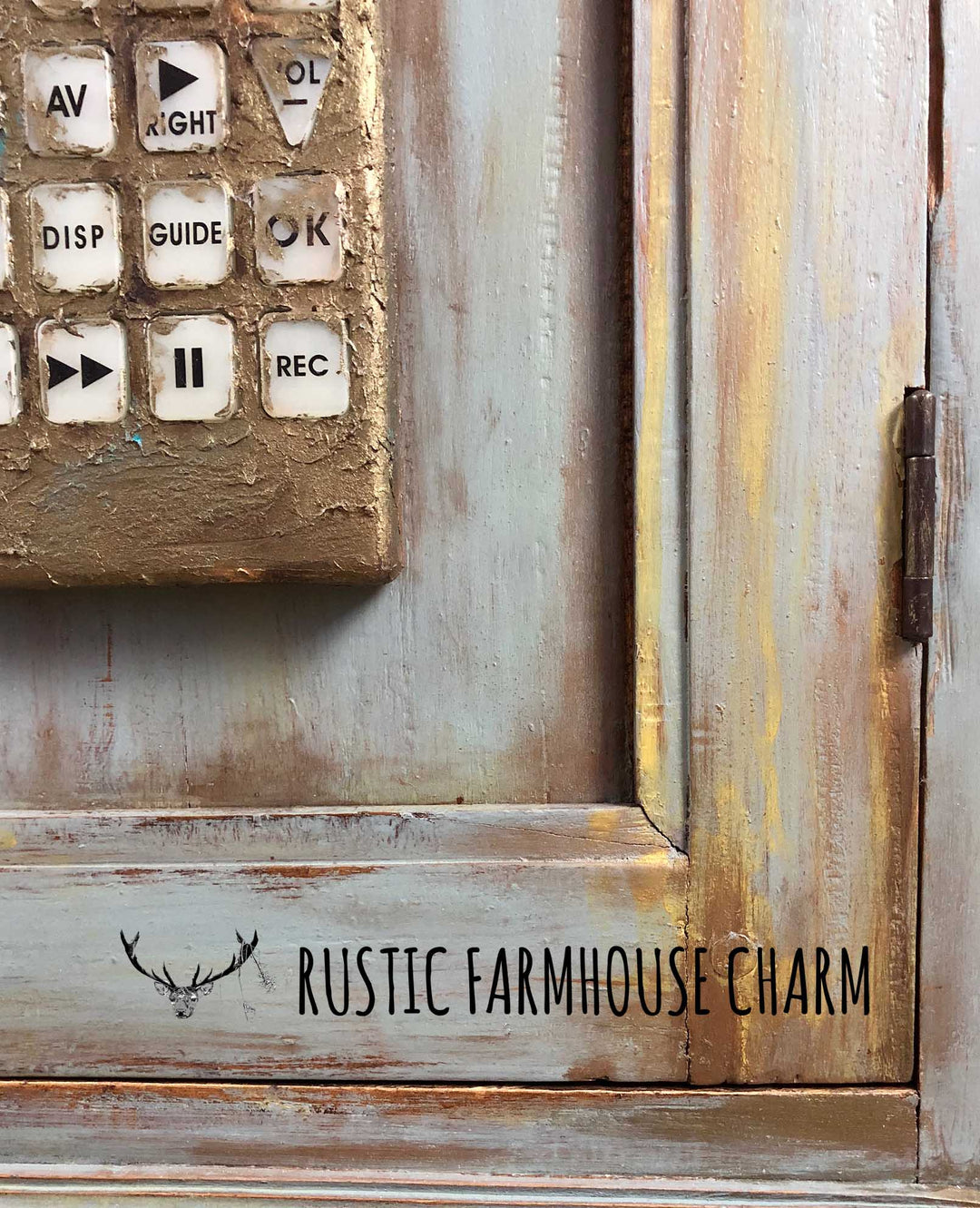 "Chip" the Robot Cabinet - Rustic Farmhouse Charm