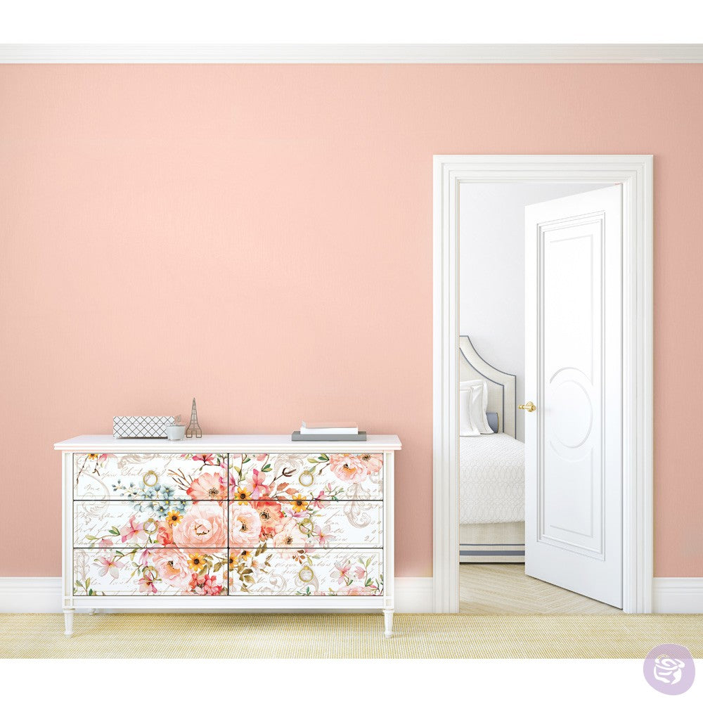 ROSE CELEBRATION Redesign Transfer (111.7cm x 76.2cm) - Rustic Farmhouse Charm