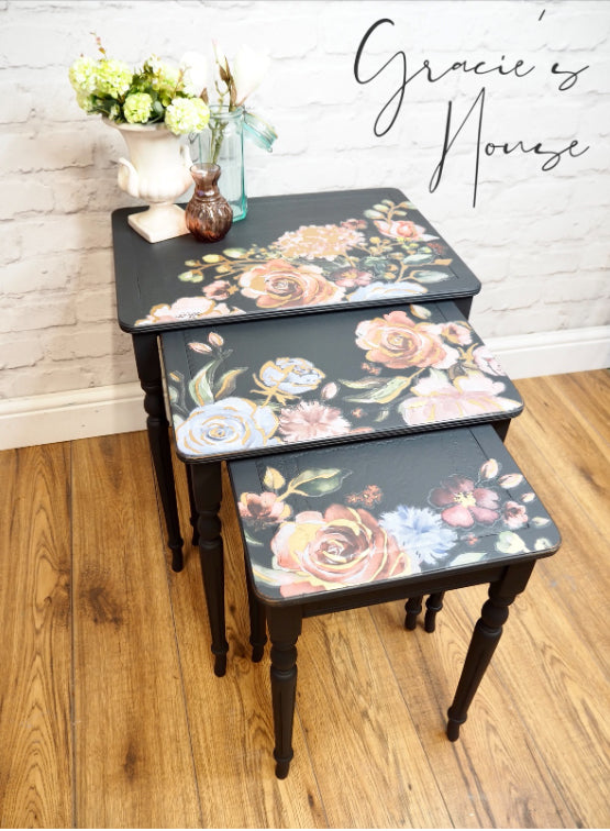 ROSE & ROUGE (part gold) Redesign Transfer (81.3cm x 61cm) - Rustic Farmhouse Charm