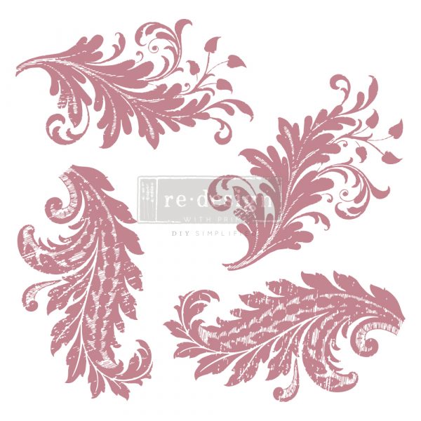ROYAL FLOURISH Redesign Décor Stamp 12"x12" - Rustic Farmhouse Charm