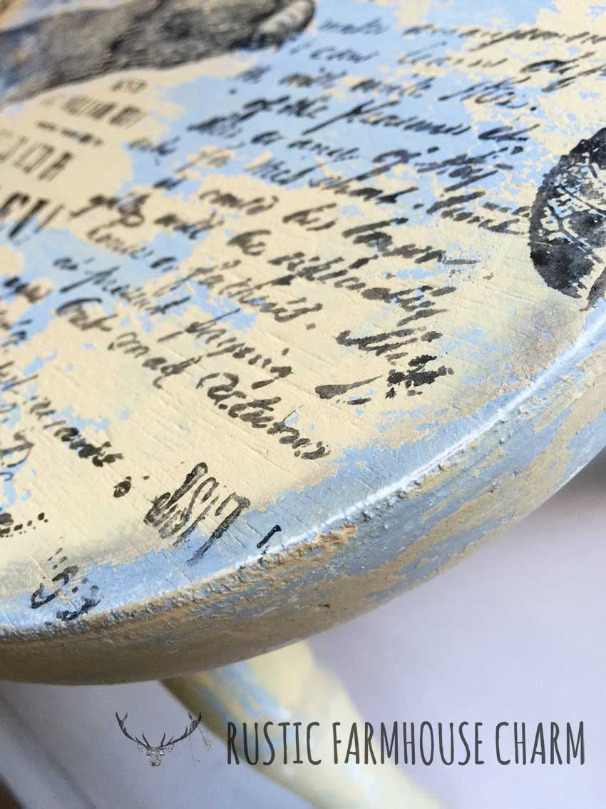 A Little Chippy Olde World Stool - Rustic Farmhouse Charm