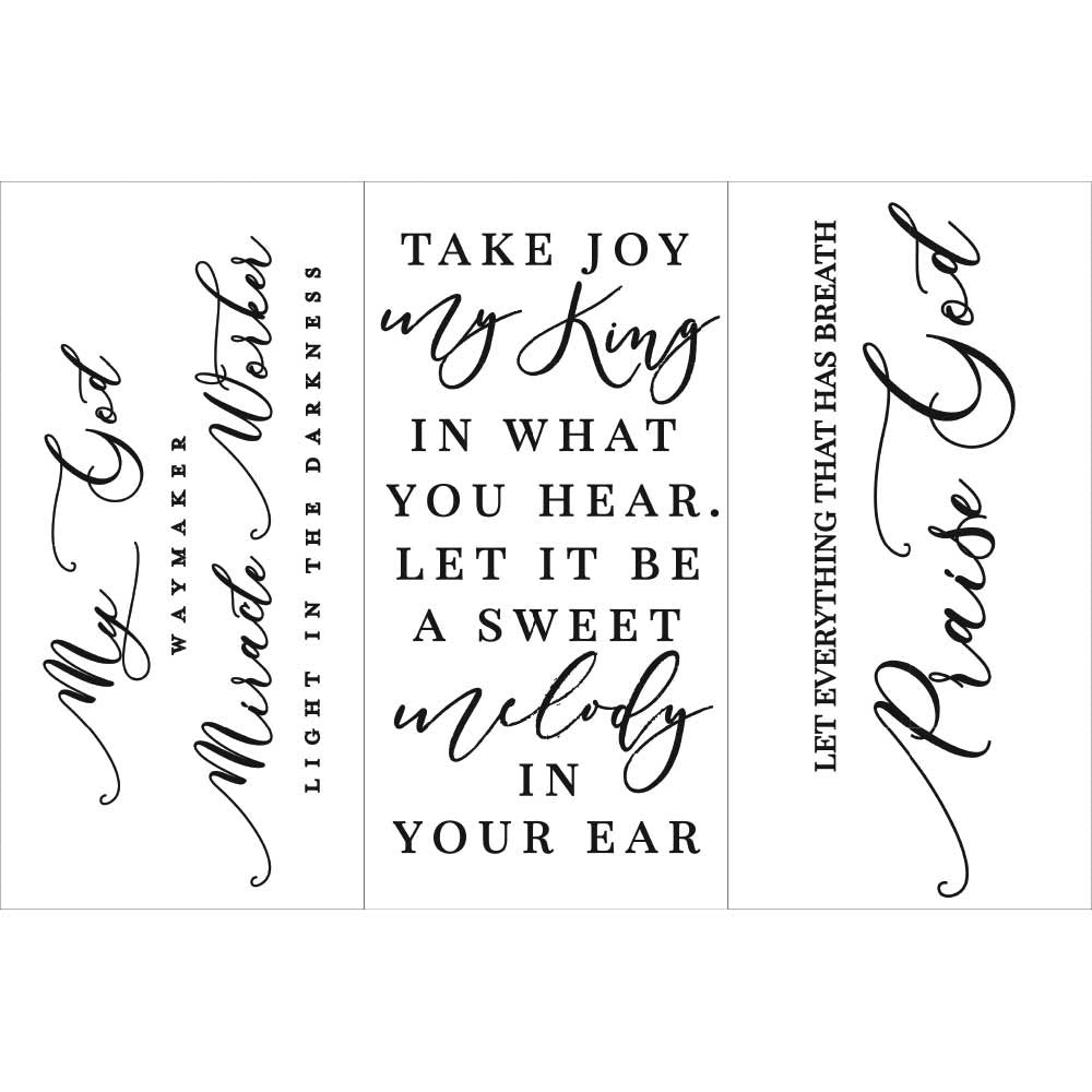 NEW! SCRIPTURE Redesign Transfer (3 sheets, each 15.24cm x 30.48cm) - Rustic Farmhouse Charm