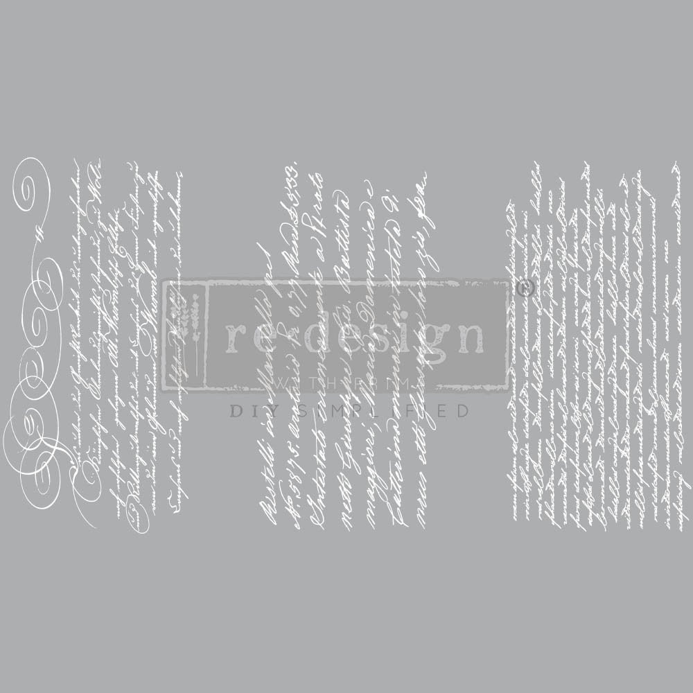 NEW! SECRET LETTER II Redesign Transfer (3 sheets, each 15.24cm x 30.48cm) - Rustic Farmhouse Charm