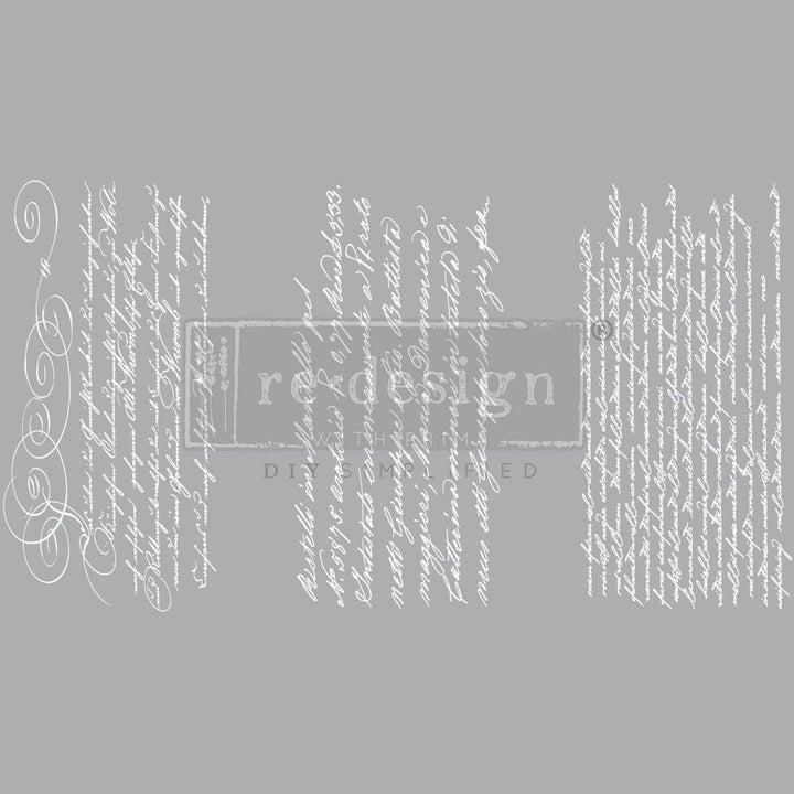 NEW! SECRET LETTER II Redesign Transfer (3 sheets, each 15.24cm x 30.48cm) - Rustic Farmhouse Charm
