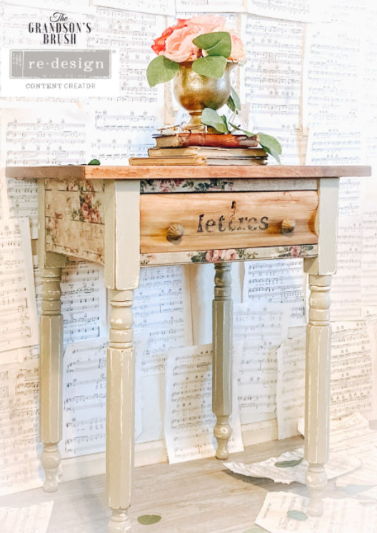 SHABBY FLORAL Redesign Decoupage Paper (76.2cm x 48.26cm) - Rustic Farmhouse Charm