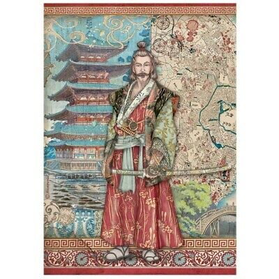 SAMURAI (Sir Vagabond in Japan) Rice Paper by Stamperia (A4) - Rustic Farmhouse Charm