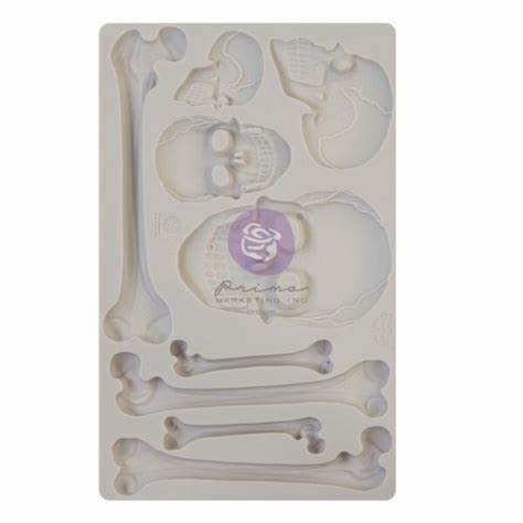 SKULL & BONES Mould by Finnabair - Rustic Farmhouse Charm