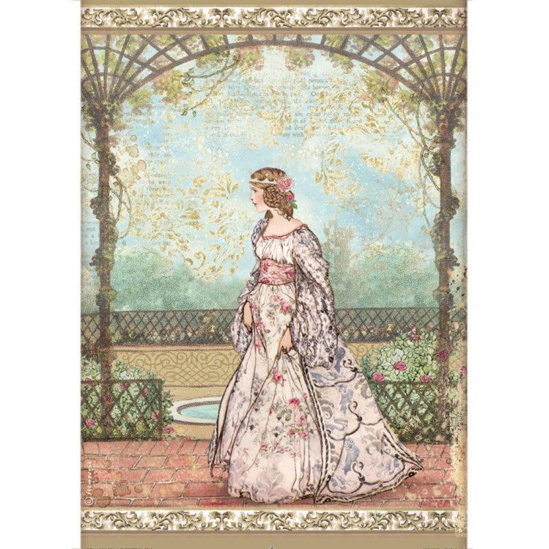 SLEEPING BEAUTY PRINCESS Rice Paper by Stamperia (A4) - Rustic Farmhouse Charm