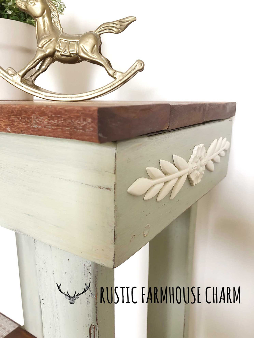 Small Farmhouse Side Table - Rustic Farmhouse Charm