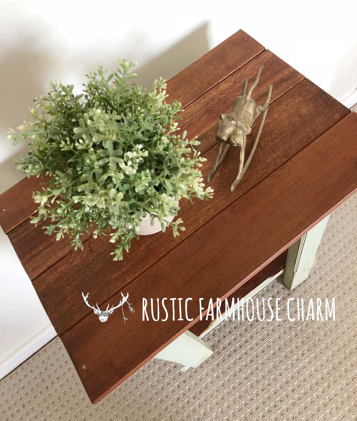 Small Farmhouse Side Table - Rustic Farmhouse Charm