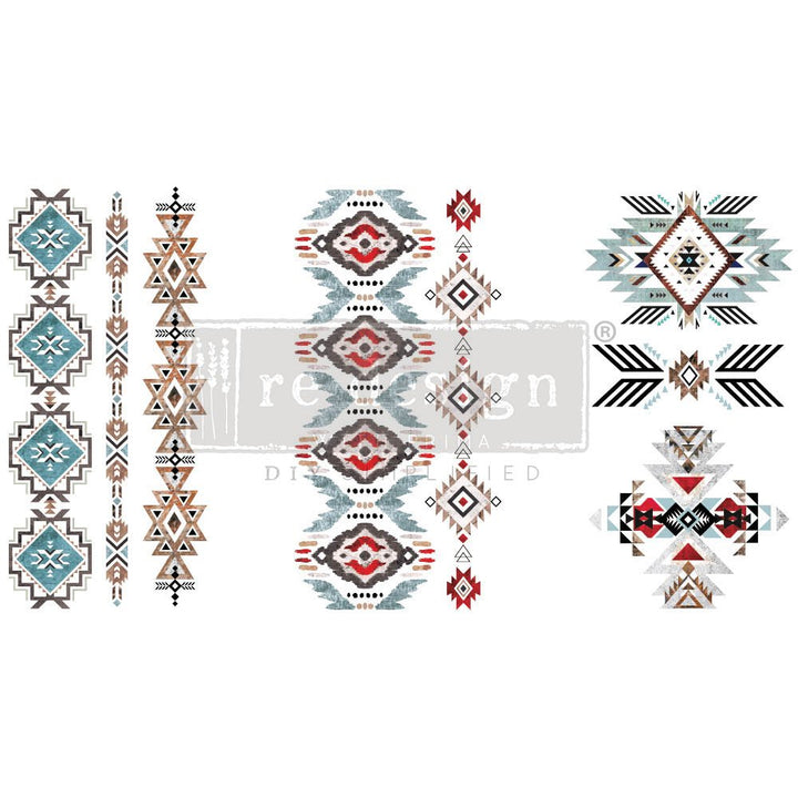 NEW! SOMETHING TRIBAL Redesign Transfer (3 sheets, each 15.24cm x 30.48cm) - Rustic Farmhouse Charm