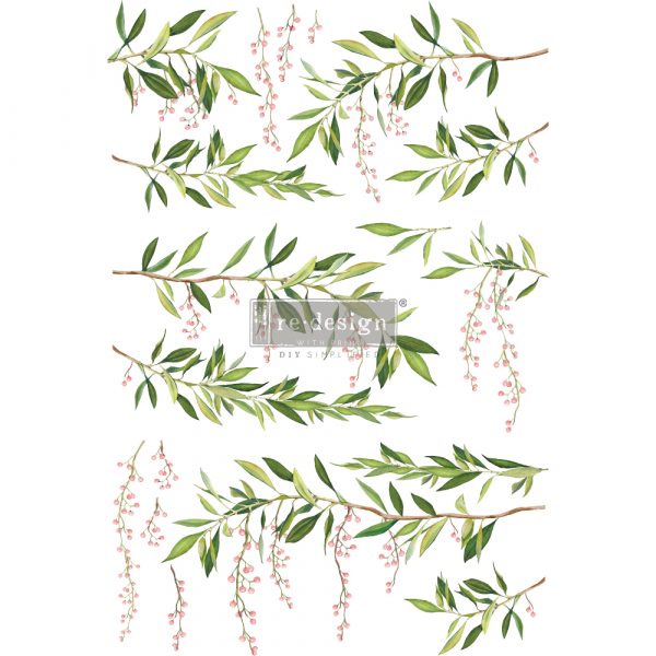 SPRING BRANCH Redesign Transfer (60.96cm x 88.9cm) - Rustic Farmhouse Charm