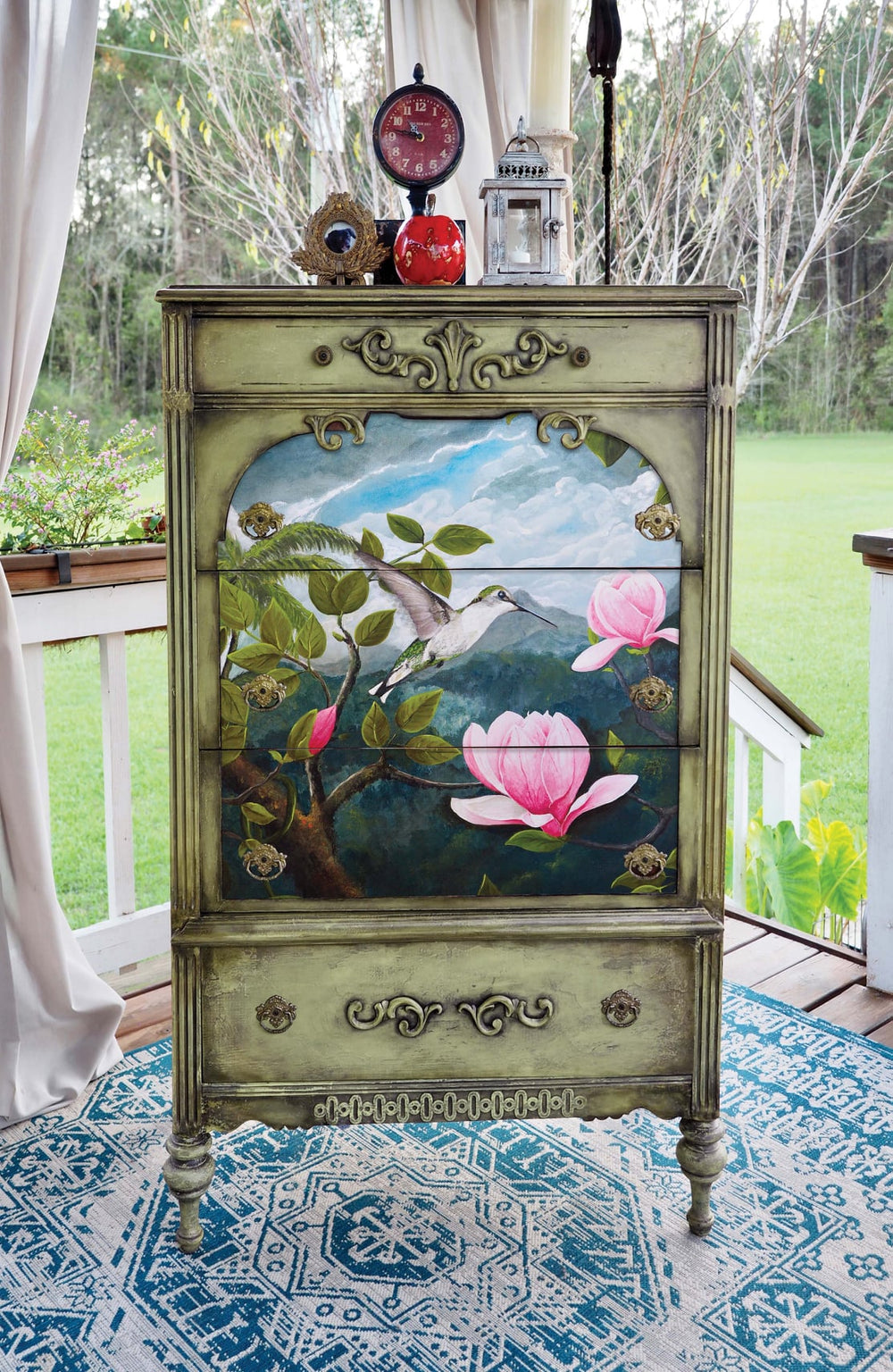 SPRING MAGNOLIA Redesign A1 Decoupage Rice Paper (59.44cm x 84.07cm) - Rustic Farmhouse Charm