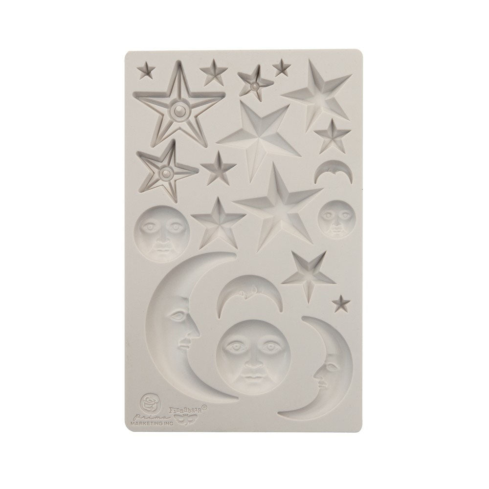 STARS & MOONS Mould by Finnabair - Rustic Farmhouse Charm