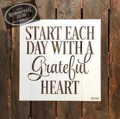 START EACH DAY Stencil by Muddaritaville 25.4cm x 24.9cm - Rustic Farmhouse Charm