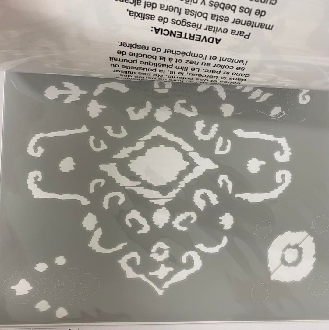 IKAT Martha Stewart Adhesive Laser-Cut Layering Stencil Set (22.86cm x 19.68cm) - Rustic Farmhouse Charm