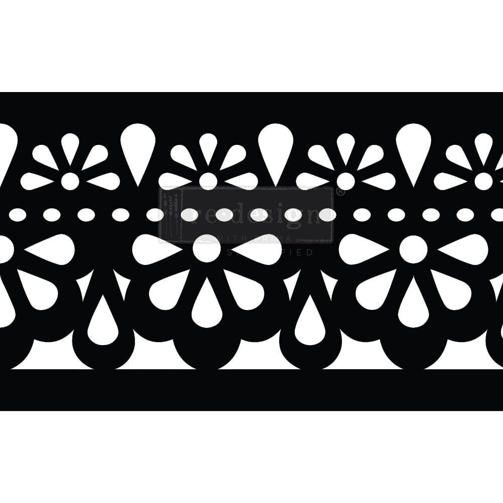 NEW! CECE CLASSIC LACE Stick & Style Stencil Roll (Design size 15.24cm x 274cm) - Rustic Farmhouse Charm