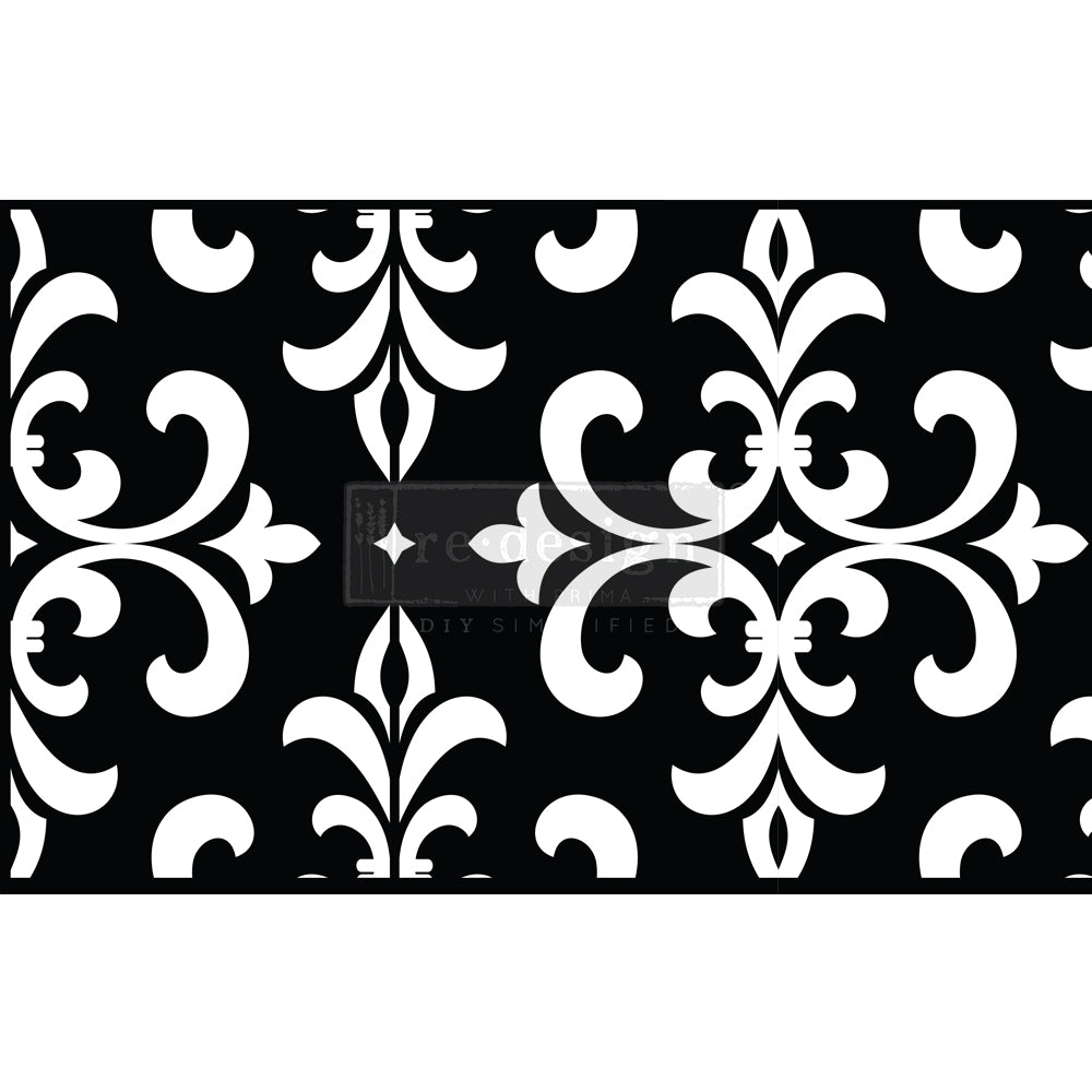 NEW! CECE MODERN DAMASK Stick & Style Stencil Roll (Design size 15.24cm x 274cm) - Rustic Farmhouse Charm