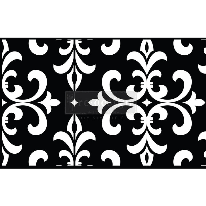 NEW! CECE MODERN DAMASK Stick & Style Stencil Roll (Design size 15.24cm x 274cm) - Rustic Farmhouse Charm