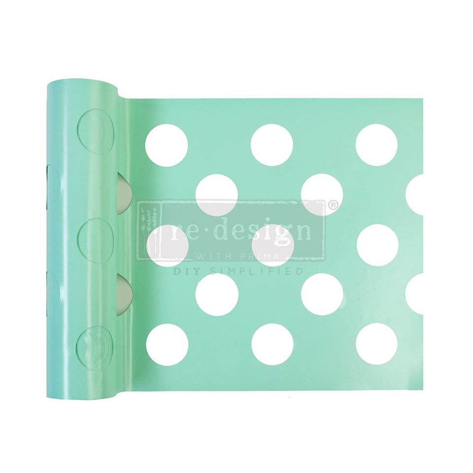 MULTI-LARGE DOT Stick & Style Stencil Roll (Design size 15.24cm x 274cm) - Rustic Farmhouse Charm