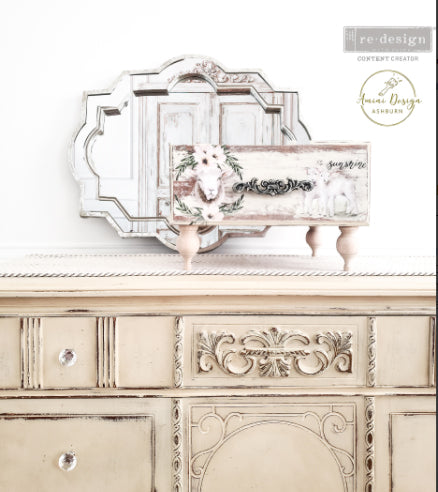 SWEET LAMB Redesign Transfer (3 sheets, each 15.24cm x 30.48cm) - Rustic Farmhouse Charm