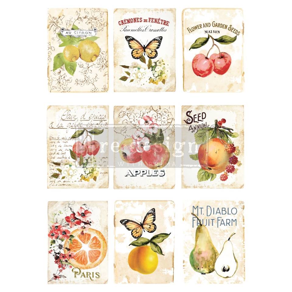 SWEET APRICOT Redesign Transfer (76.2cm x 55.9cm) - Rustic Farmhouse Charm