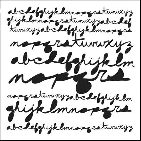 CURSIVE ALPHABET Stencil by The Crafters Workshop (12"x12") - Rustic Farmhouse Charm