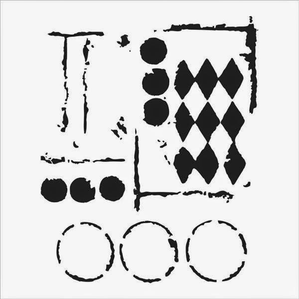 HARLEQUIN CIRCLES Stencil by The Crafters Workshop (12"x12") - Rustic Farmhouse Charm