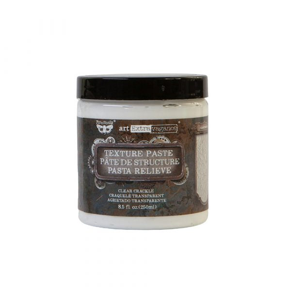 CLEAR CRACKLE Texture Paste by Finnabair (Art Extravagance) 8.5oz (250ml) - Rustic Farmhouse Charm
