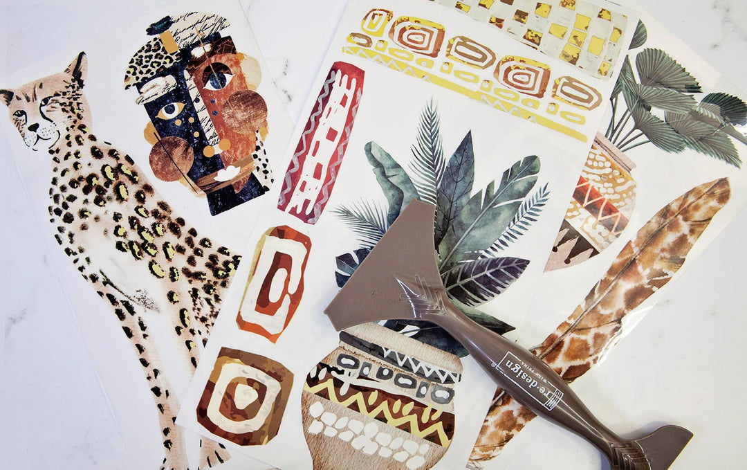 NEW! TRIBAL ESSENCE Redesign Transfer (3 sheets, each 15.24cm x 30.48cm) - Rustic Farmhouse Charm