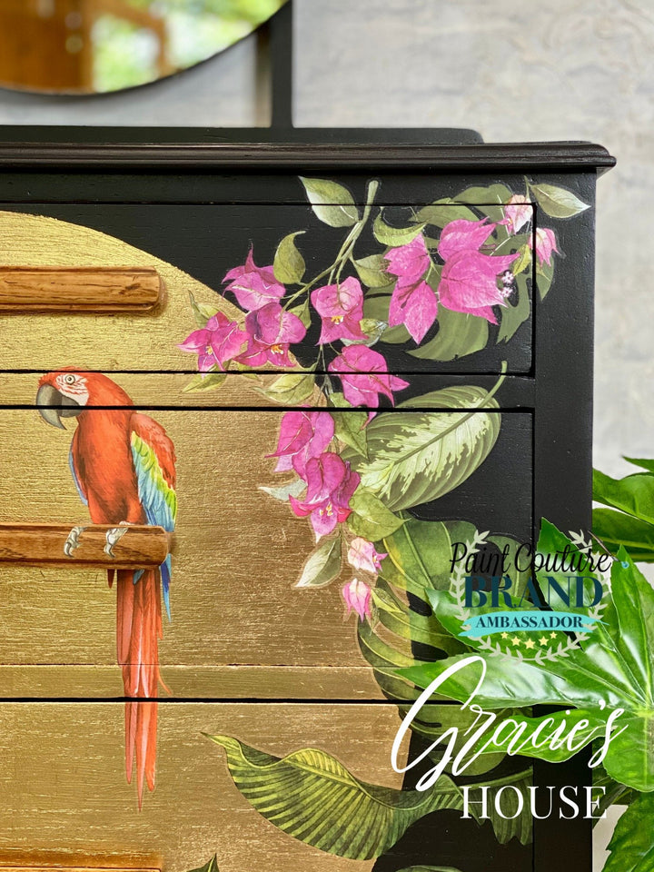 NEW! TROPICAL BIRDS Redesign Transfer (3 sheets, each 15.24cm x 30.48cm) - Rustic Farmhouse Charm