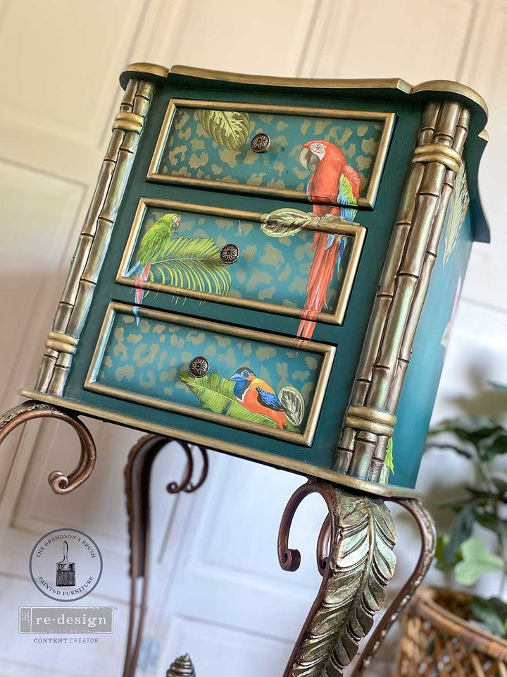 NEW! TROPICAL BIRDS Redesign Transfer (3 sheets, each 15.24cm x 30.48cm) - Rustic Farmhouse Charm