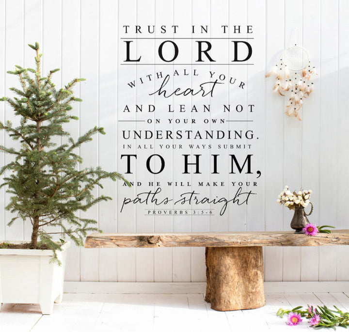 TRUST IN THE LORD Redesign Transfer (81.28cm x 60.96cm) - Rustic Farmhouse Charm