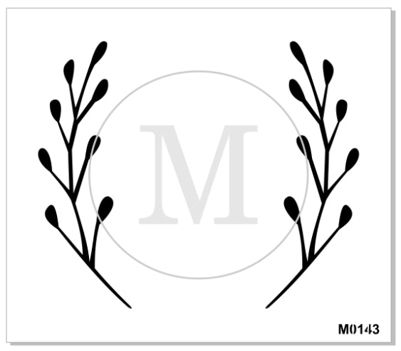 TWIGS Stencil by Muddaritaville (Sheet size: 25.4cm x 29.21cm) - Rustic Farmhouse Charm