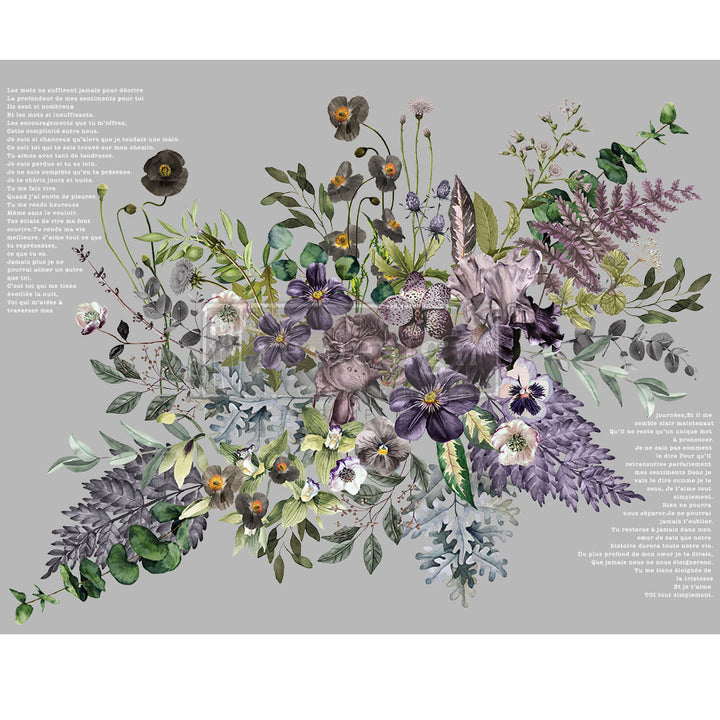 VIGOROUS VIOLET Redesign Transfer (121.92cm x 88.9cm) - Rustic Farmhouse Charm