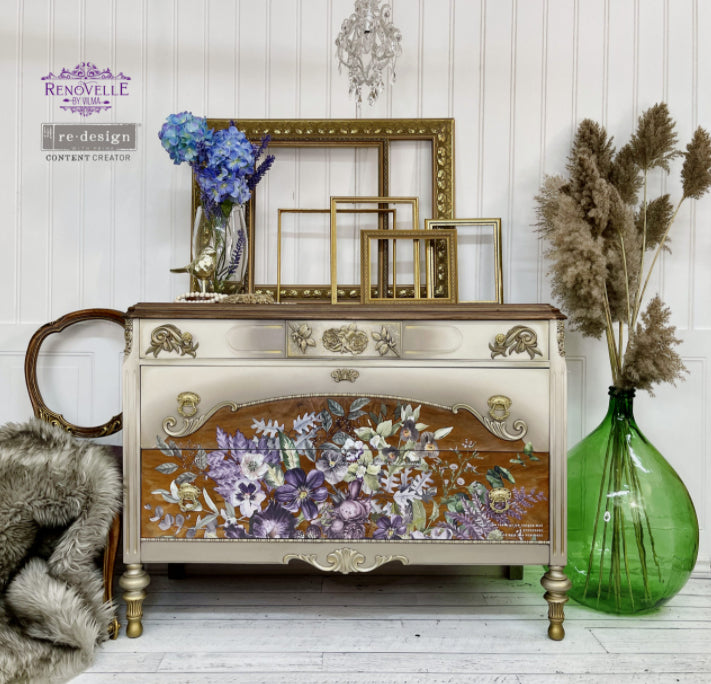 VIGOROUS VIOLET Redesign Transfer (121.92cm x 88.9cm) - Rustic Farmhouse Charm