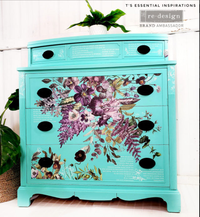VIGOROUS VIOLET Redesign Transfer (121.92cm x 88.9cm) - Rustic Farmhouse Charm