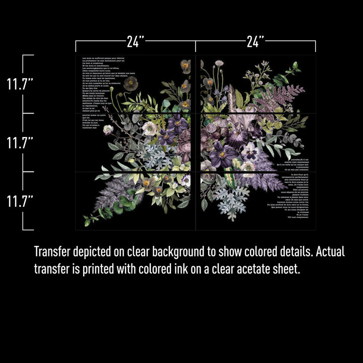 VIGOROUS VIOLET Redesign Transfer (121.92cm x 88.9cm) - Rustic Farmhouse Charm