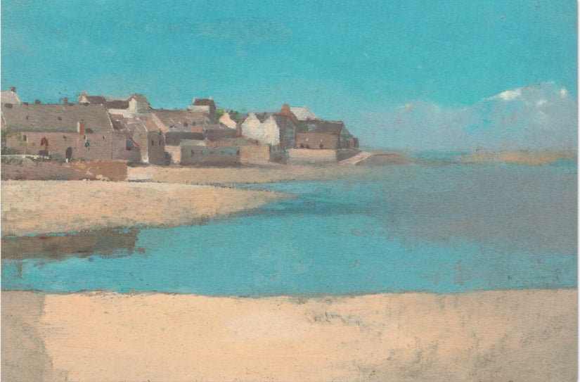 Decoupage Tissue Paper - Village by the Sea by Odilon Redon (50.8cm x 76.2cm) - Rustic Farmhouse Charm