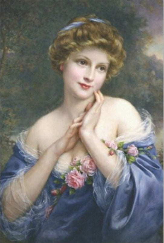 Decoupage Tissue Paper - Pretty Vintage Lady Painting (50.8cm x 76.2cm) - Rustic Farmhouse Charm