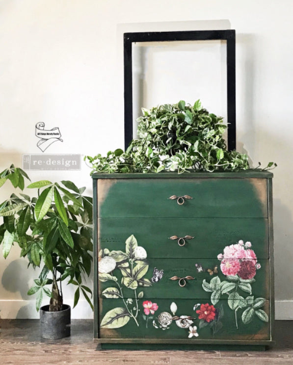 VINTAGE BOTANICAL Redesign Transfer (111.76cm x 76.2cm) - Rustic Farmhouse Charm