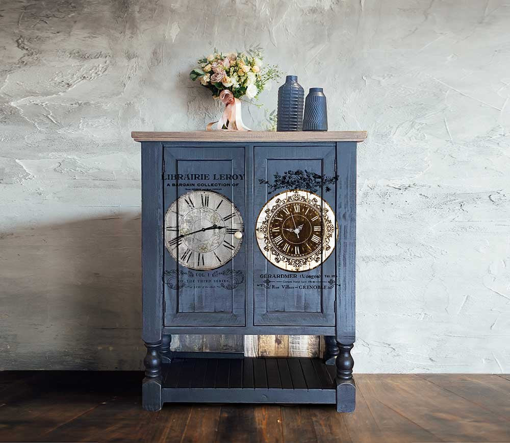NEW! VINTAGE CLOCKS Redesign Transfer (3 sheets, each 21.59cm x 27.94cm) - Rustic Farmhouse Charm