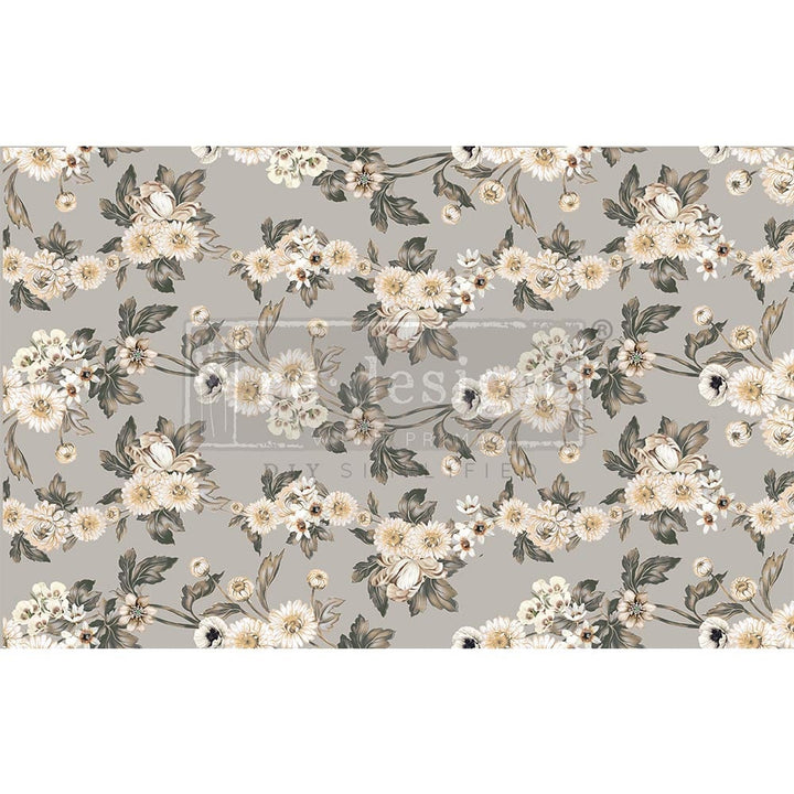 NEW! VINTAGE WALLPAPER Redesign Decoupage Tissue Paper 48.26cm x 76.2cm - Rustic Farmhouse Charm