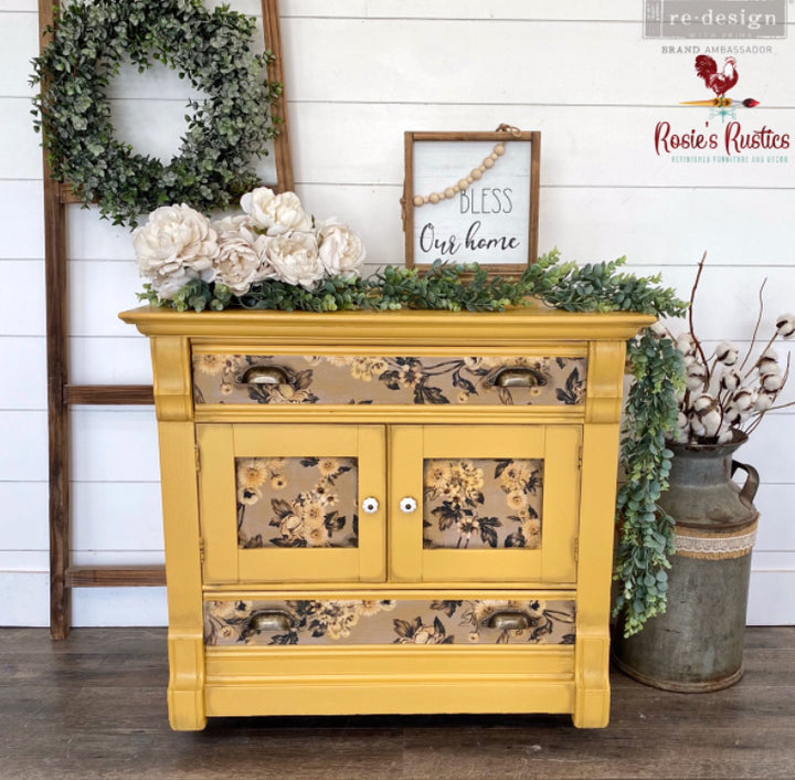 NEW! VINTAGE WALLPAPER Redesign Decoupage Tissue Paper 48.26cm x 76.2cm - Rustic Farmhouse Charm